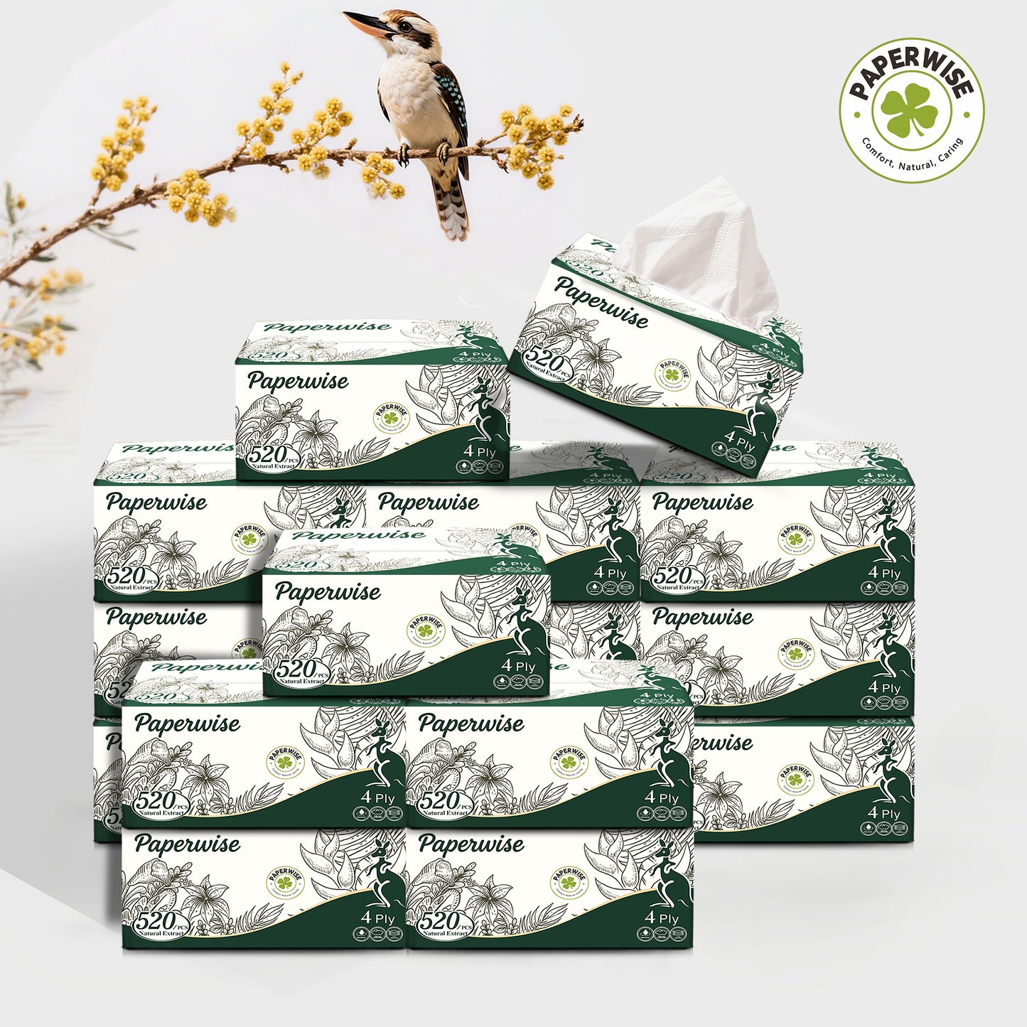 Premium 4-Ply Facial Tissues – Pack of 2