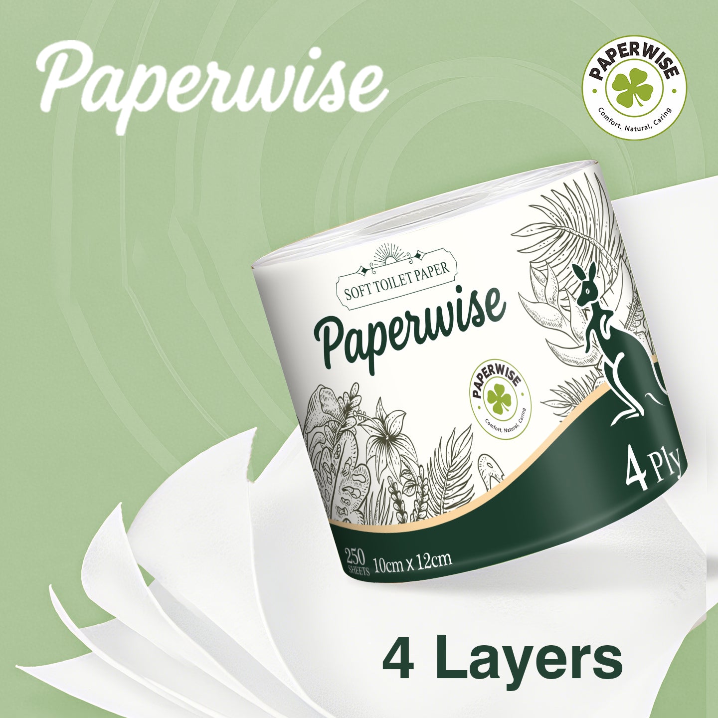 Premium 4-Ply Soft Toilet Paper β Family Pack (24 Rolls)