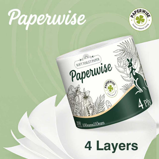 Soft 4-Ply Toilet Paper 200/Sheets