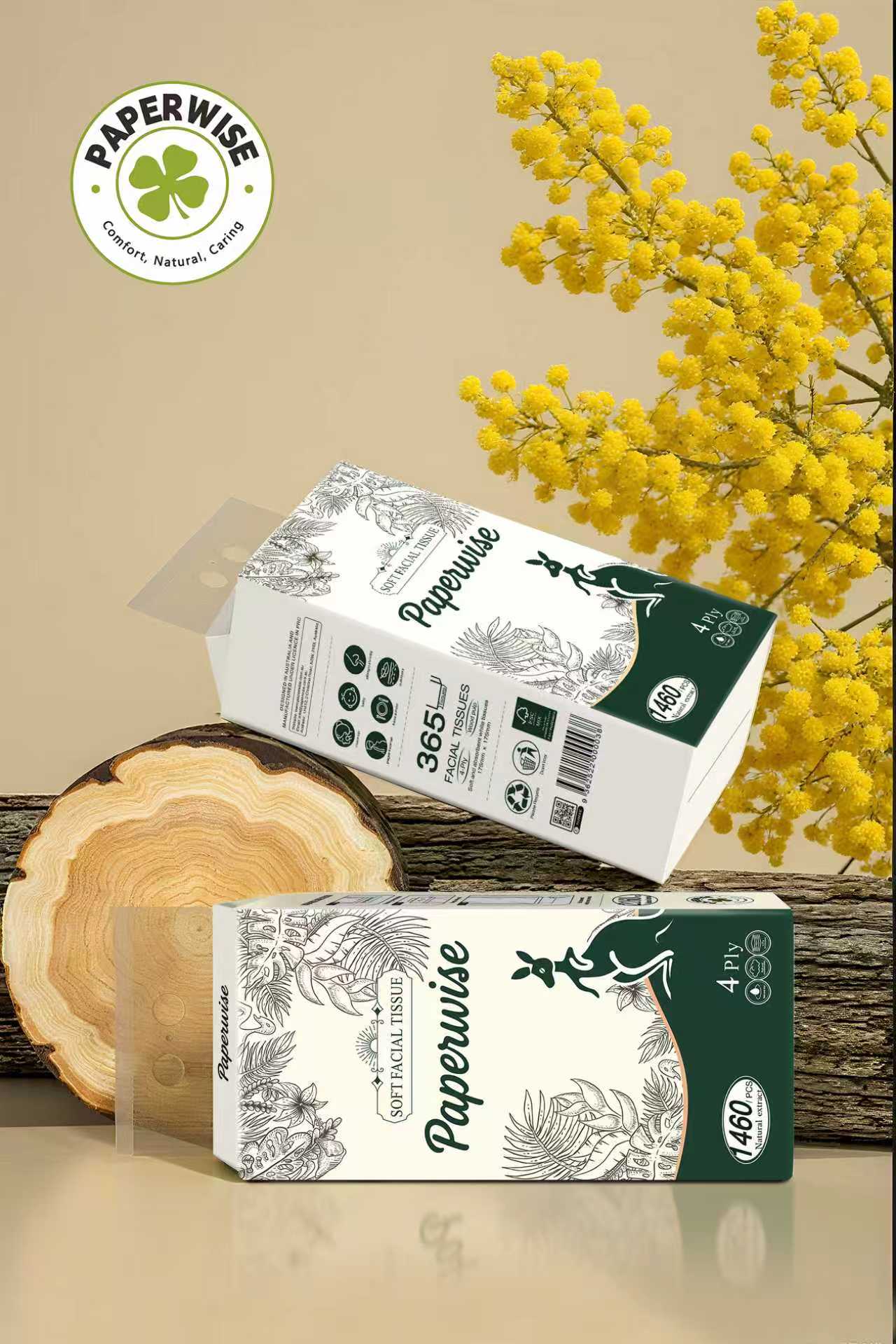 Soft 4-Ply Facial Tissues 1460/PCS