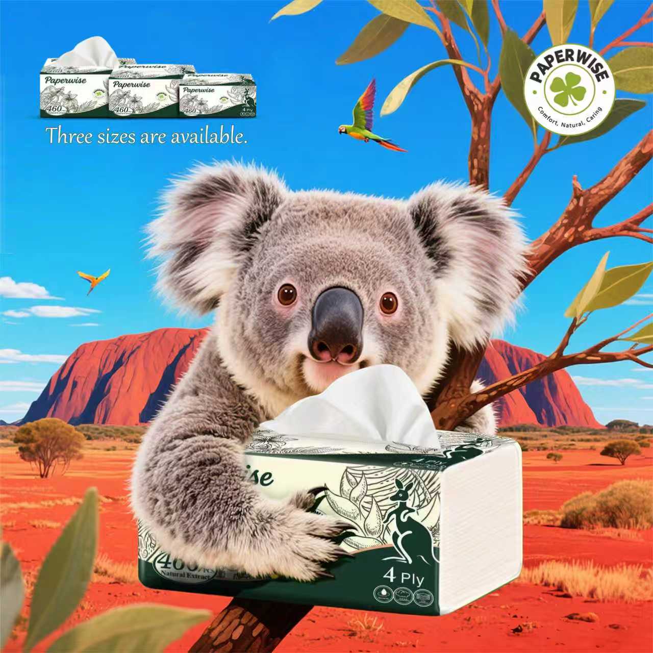 Soft 4-Ply Facial Tissues 460/PCS