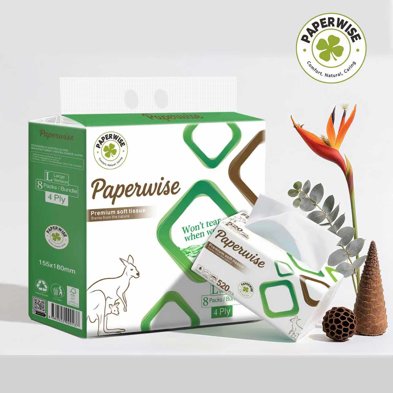 Premium 4-Ply Soft Tissue 520/PCS