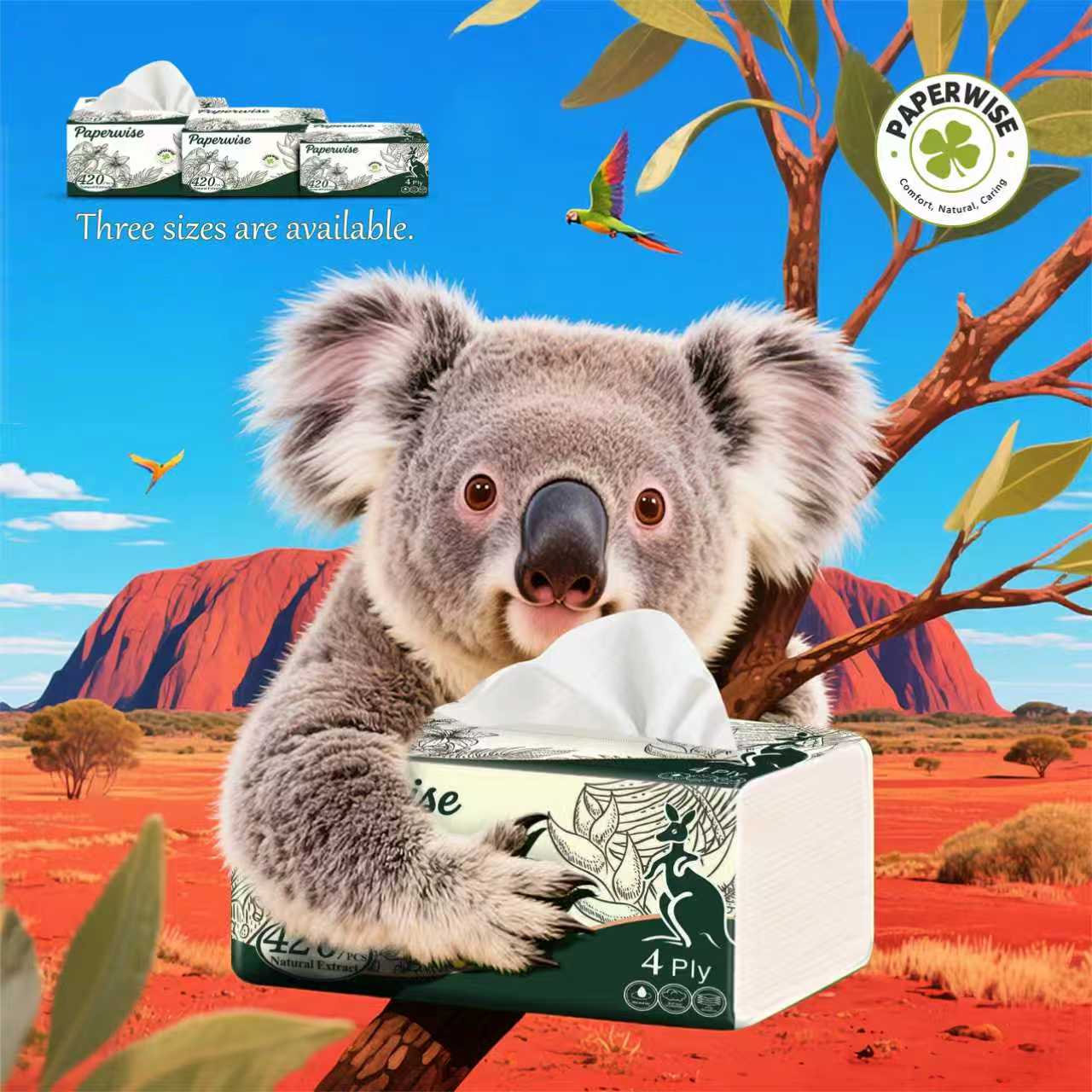 Soft 4-Ply Facial Tissues 420/PCS