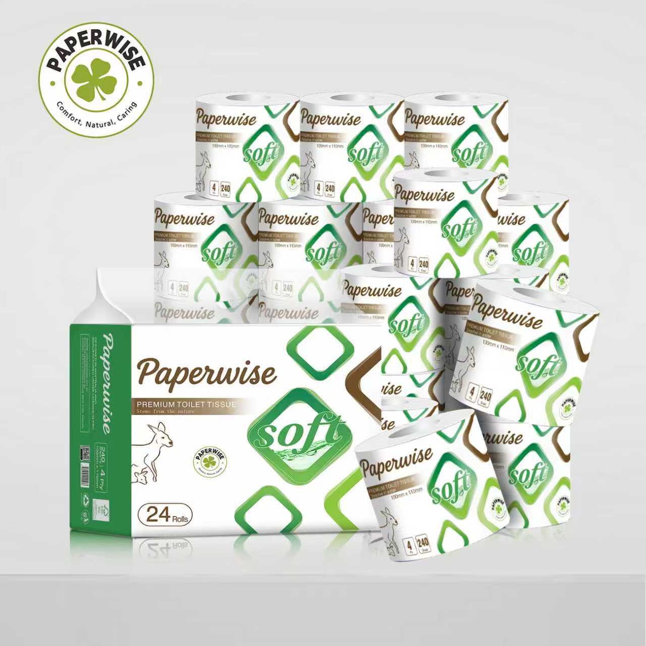 Premium 4-Ply Toilet Paper 240/Sheets