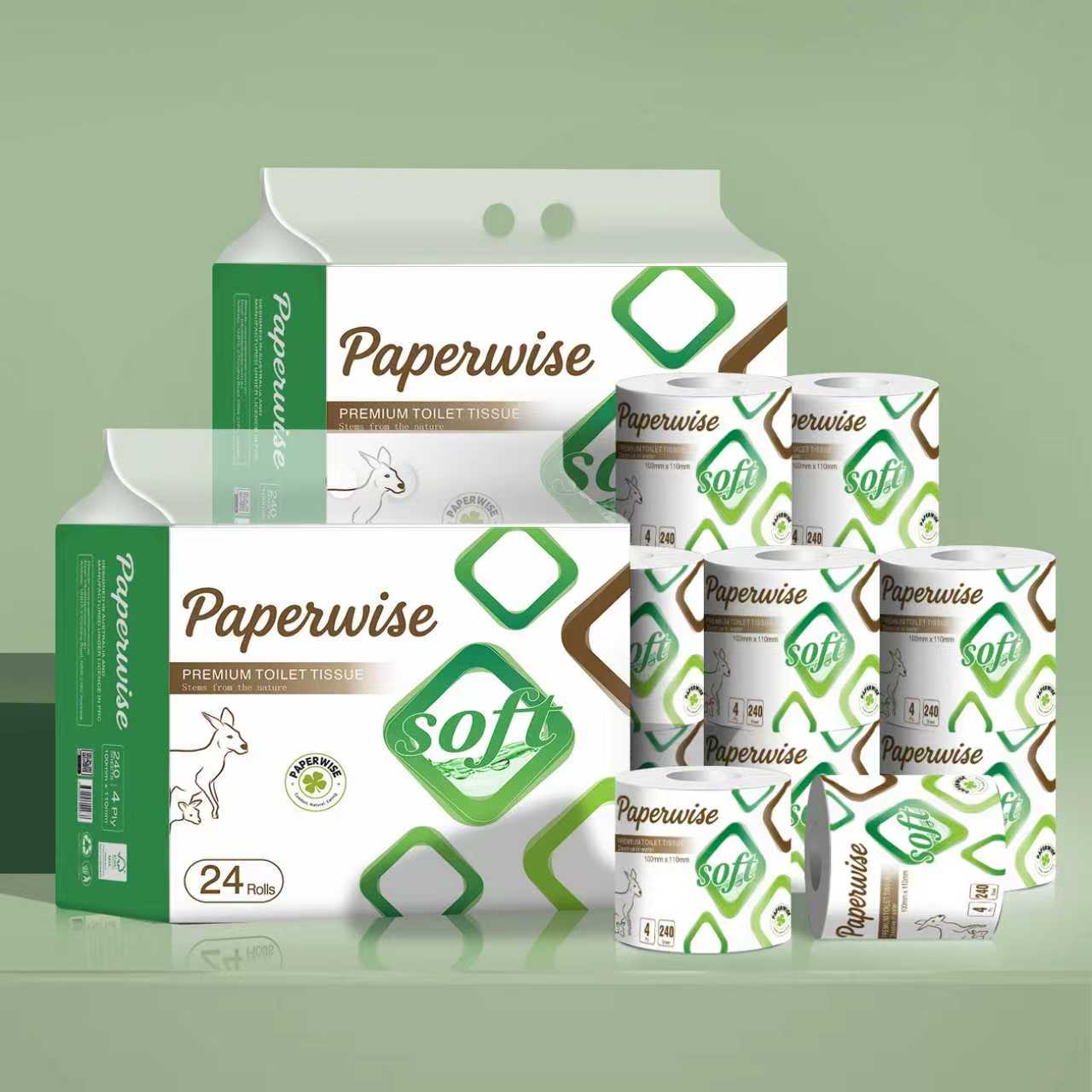 Premium 4-Ply Toilet Paper 240/Sheets