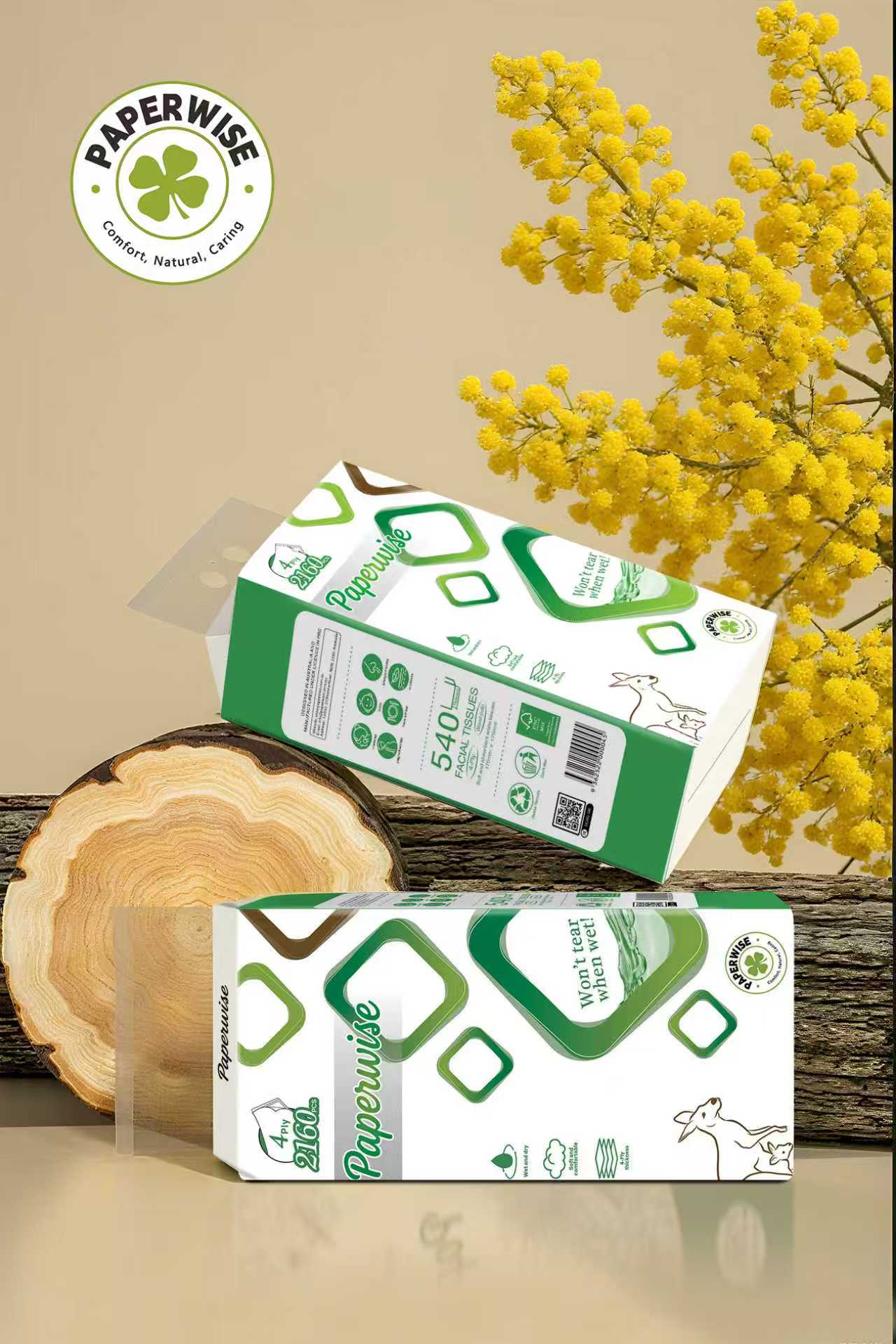 Soft 4-Ply Facial Tissues 2160/PCS