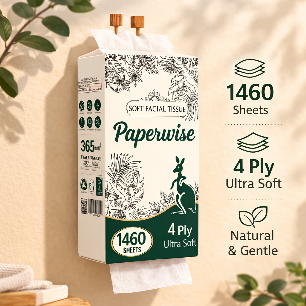 Soft 4-Ply Facial Tissues 1460/PCS